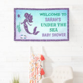 Mermaid Baby shower Banner (Insitu)