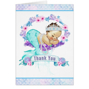 Mermaid Baby Shower Bedankkaartjes