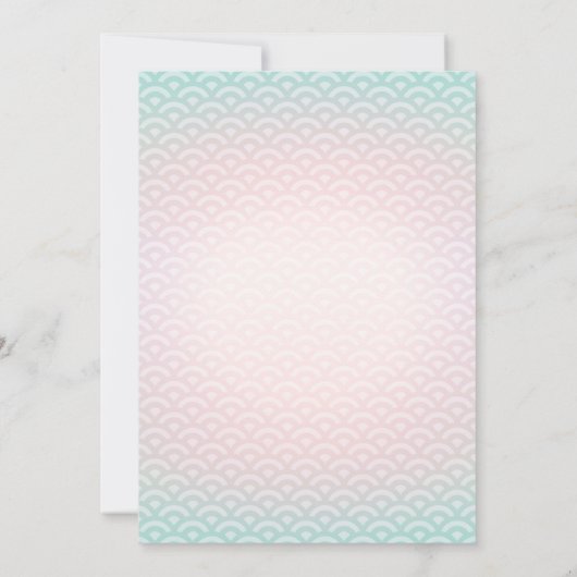 Mermaid Baby shower Bedankt voor je creditcard Zee (Achterkant)