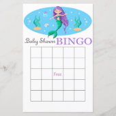 Mermaid baby shower bingo (Voorkant)