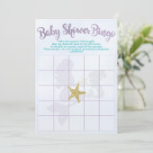 Mermaid Baby shower Bingo Kaarten (Staand voorkant)