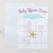 Mermaid Baby shower Bingo Kaarten (Voorkant / Achterkant)