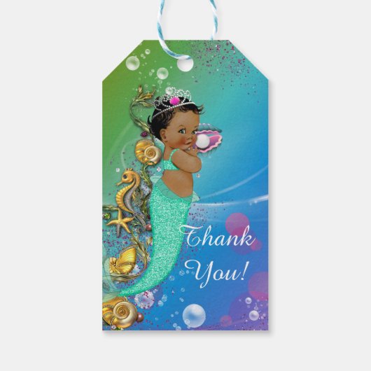 Mermaid Baby shower Cadeaulabel (Achterkant)