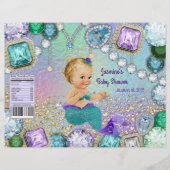 Mermaid Baby shower Chip Bag Wrapper Flyer (Voorkant)
