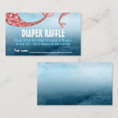Mermaid Baby shower Diaper Raffle Card Informatiekaartje (Voorkant / Achterkant)