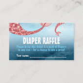 Mermaid Baby shower Diaper Raffle Card Informatiekaartje (Voorkant)