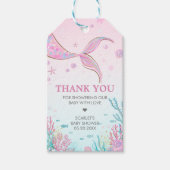 Mermaid Baby Shower Favor Tag Cadeaulabel (Voorkant)