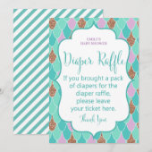 Mermaid Baby shower Game 5x7 Uitnodiging (Voorkant / Achterkant)