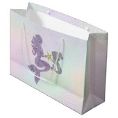 Mermaid Baby shower Gift Bag Glitter Mermaids Groot Cadeauzakje (Voorkant Gekanteld)