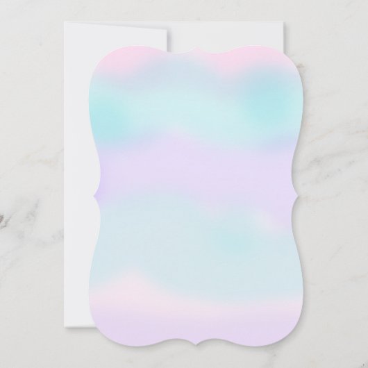 Mermaid  Baby shower Glitter Tail Kaart (Achterkant)