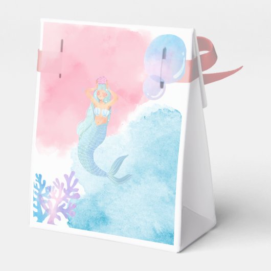 Mermaid Baby shower Invitation Bedankdoosjes (Achterkant)