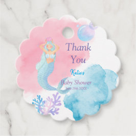 Mermaid Baby shower Invitation Bedankjes Labels