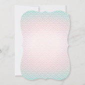 Mermaid Baby shower Invitation Blauwgroen Coral Go Kaart (Achterkant)
