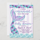 Mermaid Baby shower Invitation Invite Kaart (Voorkant)