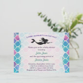 Mermaid Baby shower Invitation Kaart (Staand voorkant)