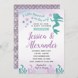 Mermaid Baby shower Invitation Kaart