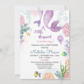 Mermaid Baby shower Invitation Kaart (Voorkant)