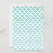 Mermaid Baby shower Invitation Kaart (Achterkant)