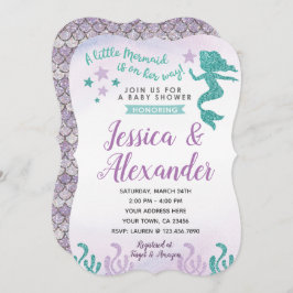 Mermaid Baby shower Invitation Kaart