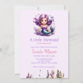 Mermaid Baby shower Invitation Kaart (Voorkant)