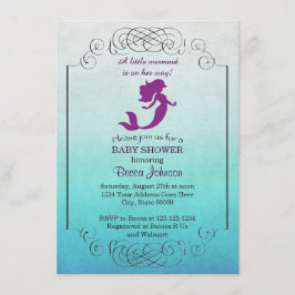 Mermaid Baby shower Invitation Kaart