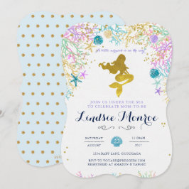 Mermaid Baby shower Invitation Kaart