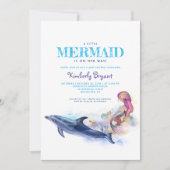 Mermaid Baby shower Invitation Kaart (Voorkant)