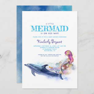 Mermaid Baby shower Invitation Kaart