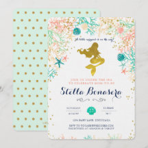 Mermaid Baby shower Invitation