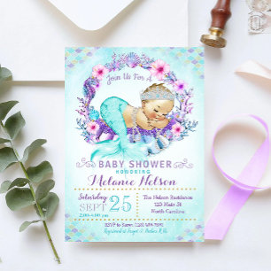 Mermaid Baby shower Invitation Sprinkle Kaart