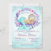Mermaid Baby shower Invitation Sprinkle Kaart (Voorkant)