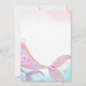 Mermaid Baby shower Kaart (Achterkant)