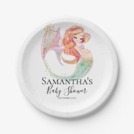 MERMAID-BABY SHOWER KUSTMATEN PAPIEREN BORDJE