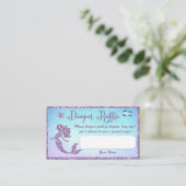 Mermaid Baby shower Luier Raffle Tickets Informatiekaartje (Staand voorkant)