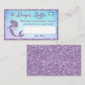 Mermaid Baby shower Luier Raffle Tickets Informatiekaartje (Voorkant / Achterkant)