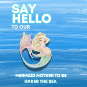 Mermaid Baby shower Moeder Labels