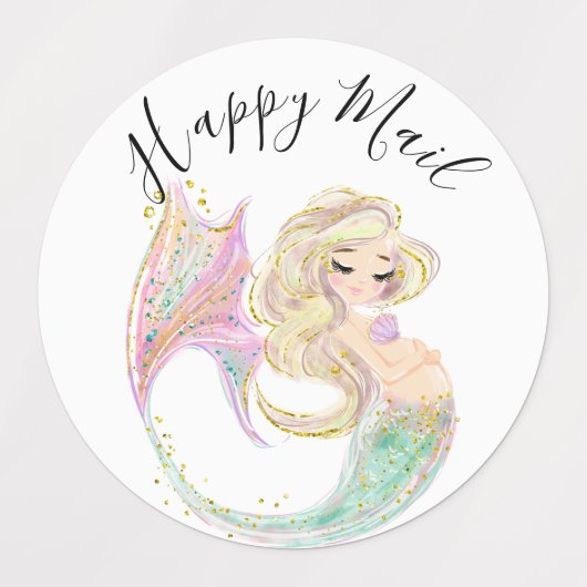 Mermaid Baby shower Moeder Labels (Design 1)
