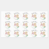 Mermaid Baby shower Moeder Labels (Vel)
