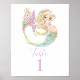 MERMAID BABY SHOWER moeder Poster