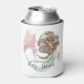 Mermaid Baby shower NAUTICAL Blikjeskoeler (Blikje Voorkant)