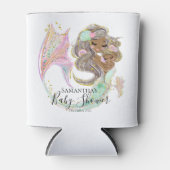 Mermaid Baby shower NAUTICAL Blikjeskoeler (Voorkant)