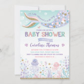 Mermaid Baby shower nodigt uit onder de Zee partij Kaart (Voorkant)