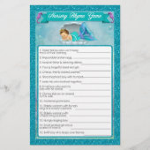 Mermaid Baby shower Nursery Rhyme Game #130 (Voorkant)