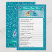 Mermaid Baby shower Nursery Rhyme Game #130 (Voorkant / Achterkant)