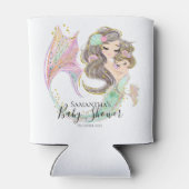 MERMAID BABY SHOWER ONDER HET ZEE WITTE KOELBOX BLIKJESKOELER (Achterkant)