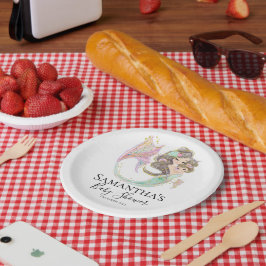 MERMAID BABY SHOWER ONDER HET ZEE WITTE PAPIEREN BORDJE