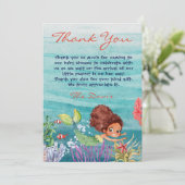Mermaid Baby shower onder Zee Dank u wel Kaart (Staand voorkant)