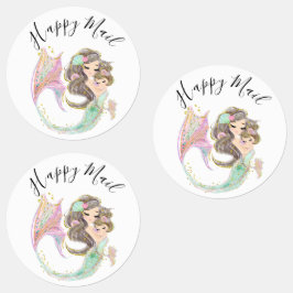 MERMAID BABY SHOWER ONDER ZEE PINK LABELS