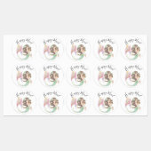 MERMAID BABY SHOWER ONDER ZEE PINK LABELS (Vel)
