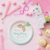 Mermaid Baby shower Papier Bord 7-inch schoeisel m (Feest)